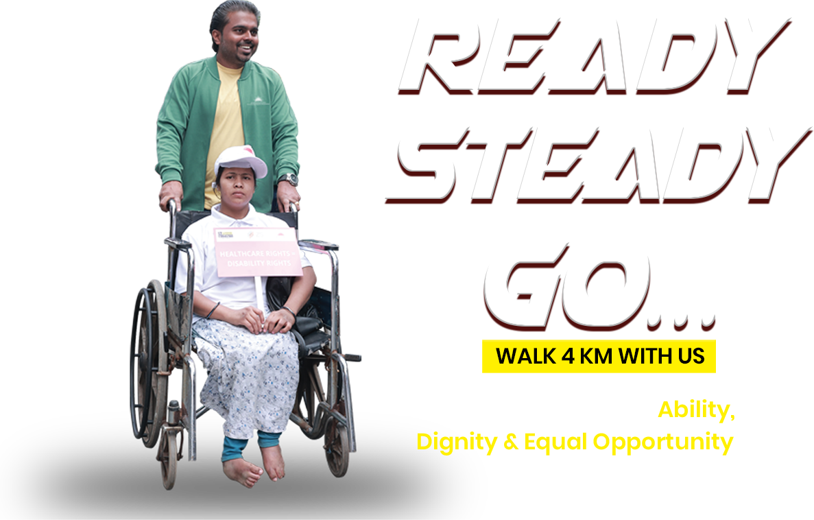 Ready steady go walk 4 kilometers with us championing ability dignity & equal opportunity for All